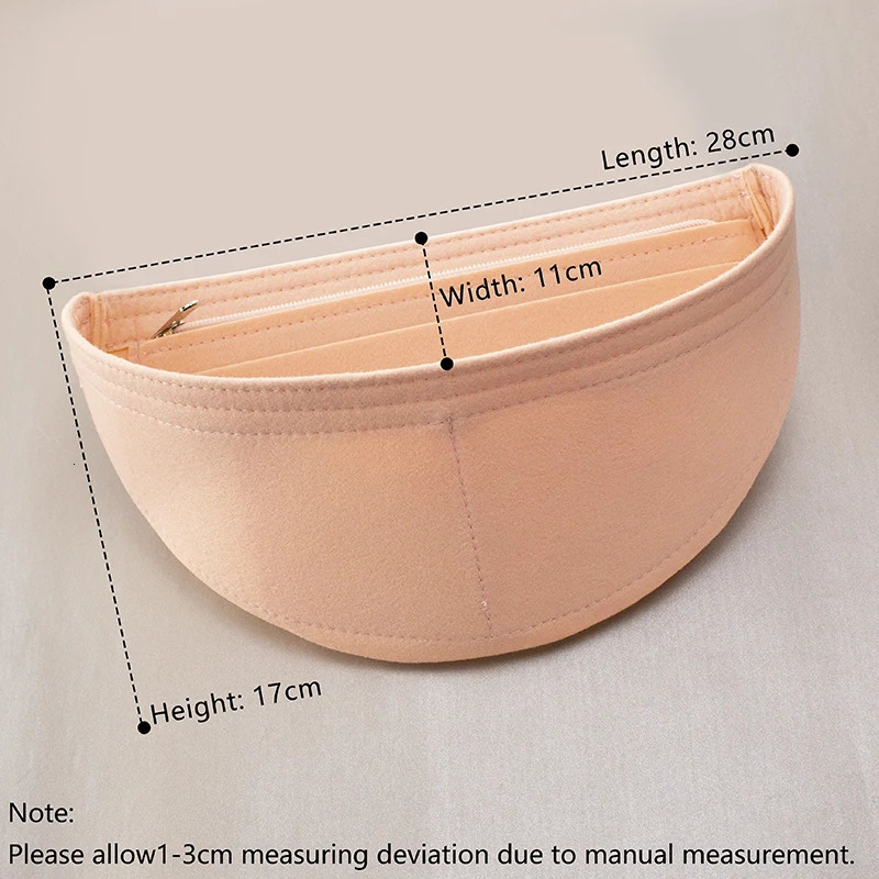 Evening Fits WAIST er Bag Felt Cloth Travel Insert Cosmetic Woman Makeup Oval Storage Organizer Bags 231031 e104