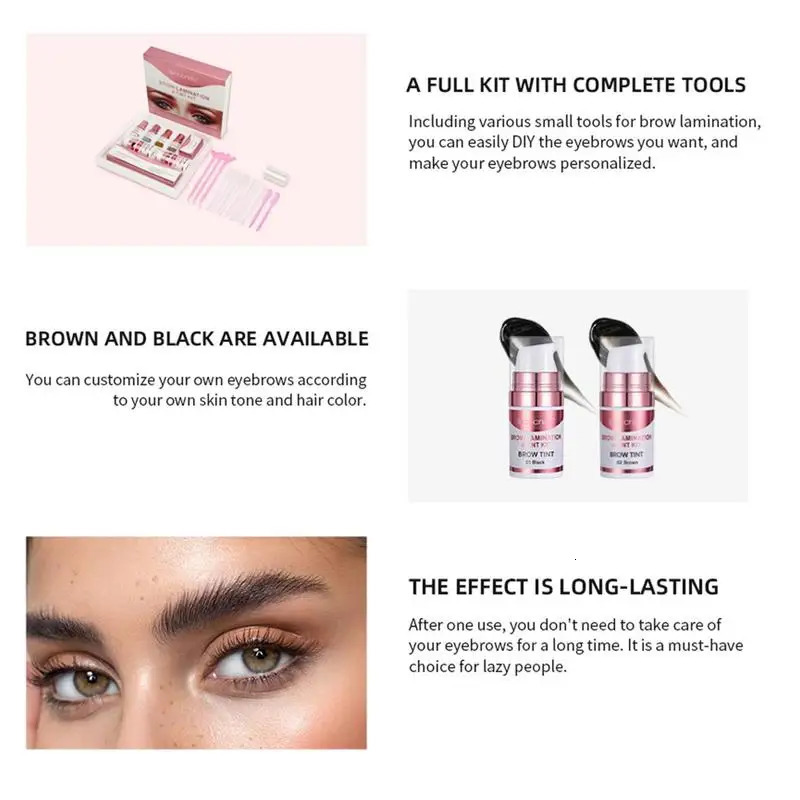 Eyebrow Enhancers Lamination Brow Kit Eyebrow Tint Lamination Set Effective Thicken Eyebrow Tint Set For Females Women Ladies Girls Beauty Salon 23103