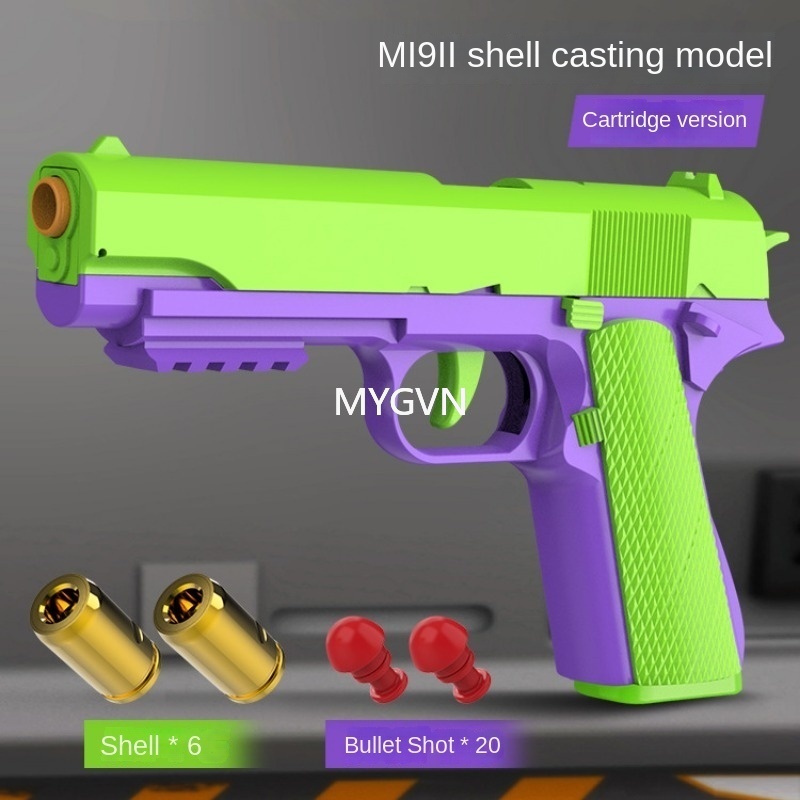 USP Children Carrot Soft Bullet Gun1911 Automatic Reloading Drum Manual Burst Eject The Shell Model Gun Toy Child Adult Birthday Gift