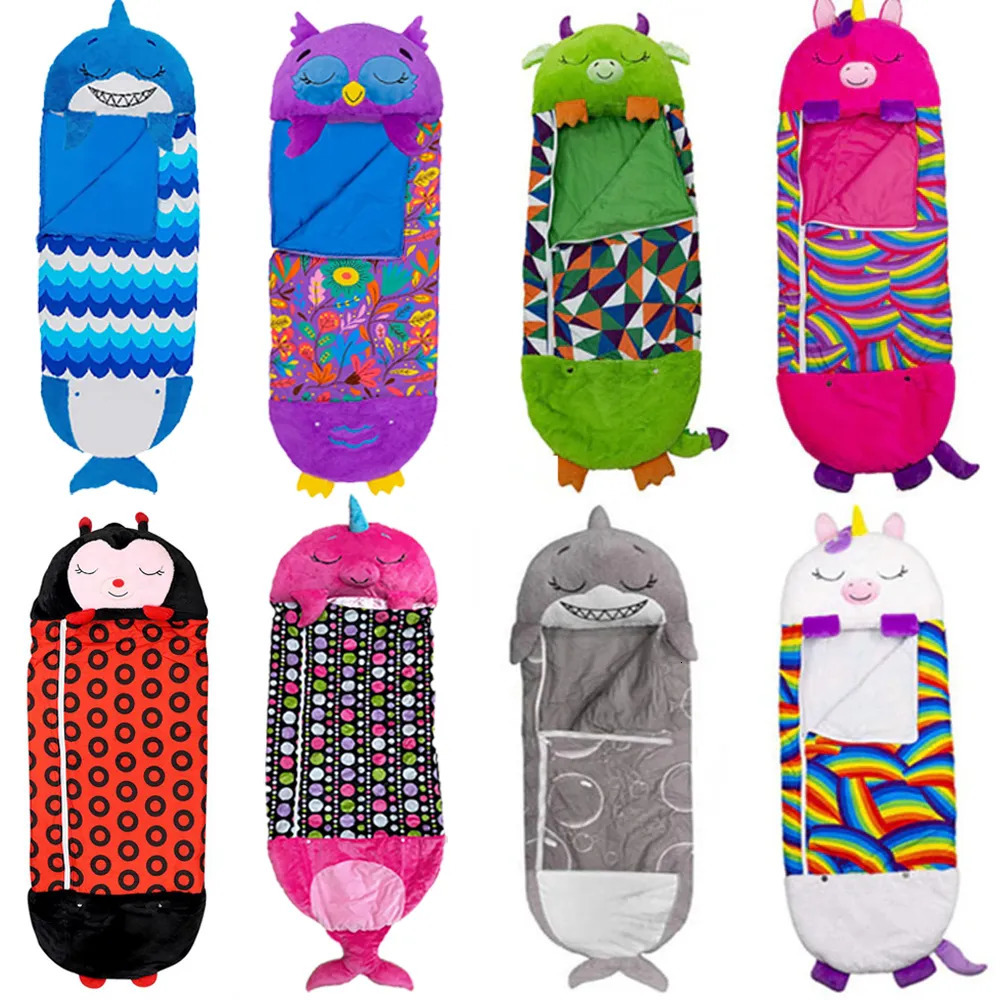 Sleeping Bags Children's Cartoon Sleep Sack For Birthday Gift Kids Sleeping Bag Plush Doll Pillow Baby Boys Girls Warm Soft Lazy Sleepsacks 23103