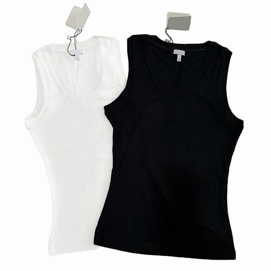 Woman Cropped Top U Neck T Shirts Designer Embroidery Vest Women Knits Tank Top Sleeveless Knitted Womens Sport Tops