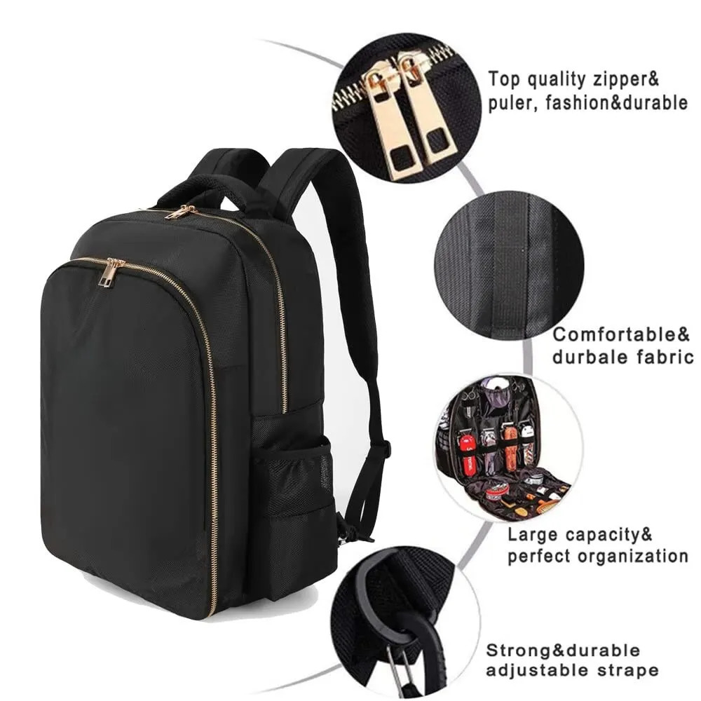 Hair Barber Supplies Backpack Portable Clippers Organizer Hairstylist Tools Large Capacity Travel Salon Storage Shoulders Bag 231030