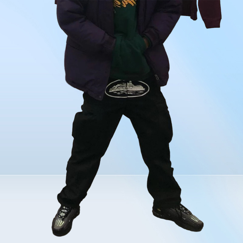 Men039s Pants Cargo Mens Streetwear Hip Hop Printed Casual Trousers Military Retro Multipockets Straight Loose Overalls Couple