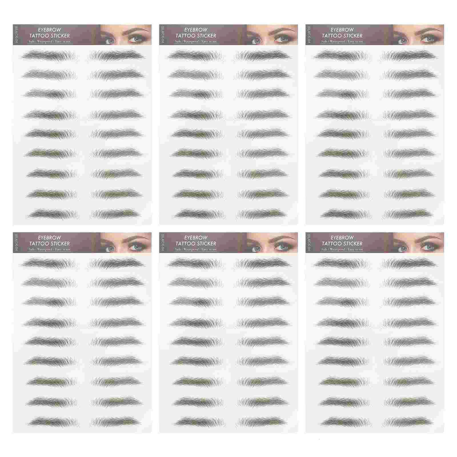 Eyebrow Enhancers Eyebrow Stickers 3D Hair-Like Eyebrows Waterproof Temporary Tattoos Threading Tool Makeup 231031