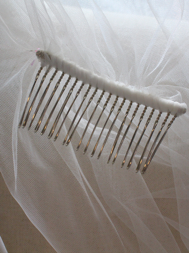 Stunning Wedding Veil Long Court Train Bridal Veils 2 Layers Tulle with Comb