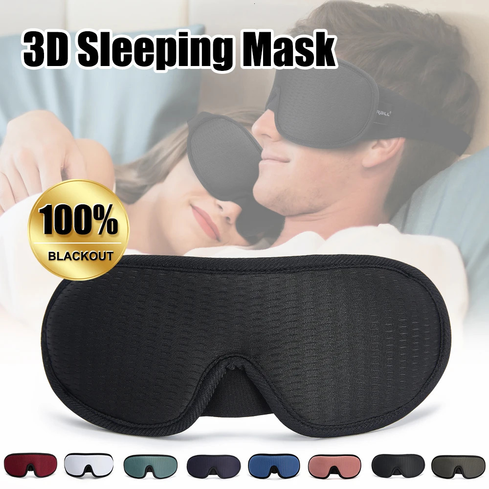Sleep Masks 3D Sleeping Mask Block Out Light Soft Padded Sleep Mask For Eyes Slaapmasker Eye Shade Blindfold Sleeping Aid Face Mask Eyepatch 231030