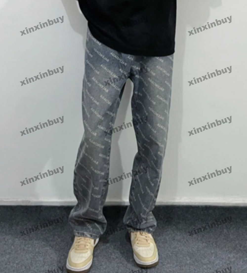 xinxinbuy Men women designer pant paris Letter jacquard Spring summer Casual pants Black blue khaki S-2XL