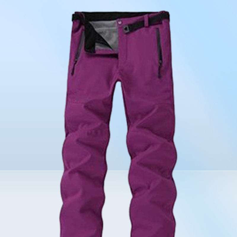 WholeWomen Thick Warm Fleece Softshell Pants Fishing Camping Hiking Skiing Trousers Waterproof Windproof New Pantolon RW