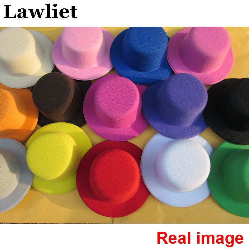 Hair Clips Barrettes 10pcs Women Mini Top Hat Children Fascinator Hats EVA Boy Girl Wedding Hen Party Festival Dance Hat with Clip DIY Craft Hat Base 