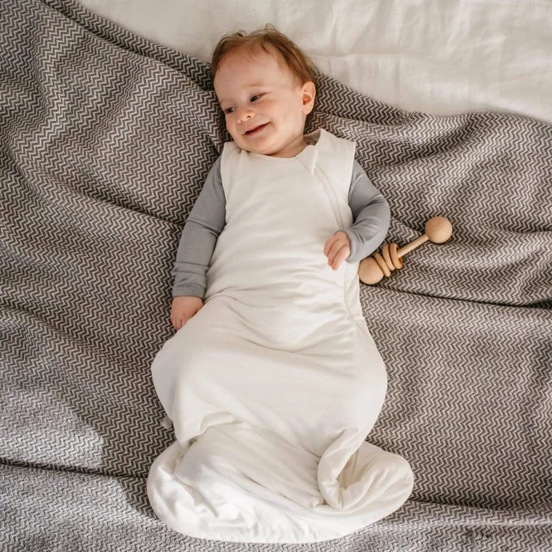 Sleeping Bags Bamboo Fiber Baby Sleeping Bag Soft Comfortable Zipper Infant Sleep Sack Sleeveless Sleep Bags For born 231031