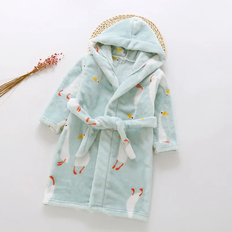 Pajamas Children Bath Robe Baby Towel Children's Rainbow Cartoon Hooded Bathrobes For Boys Girls pajamas Kids Sleepwear Robe 2 6 8 Years 231031