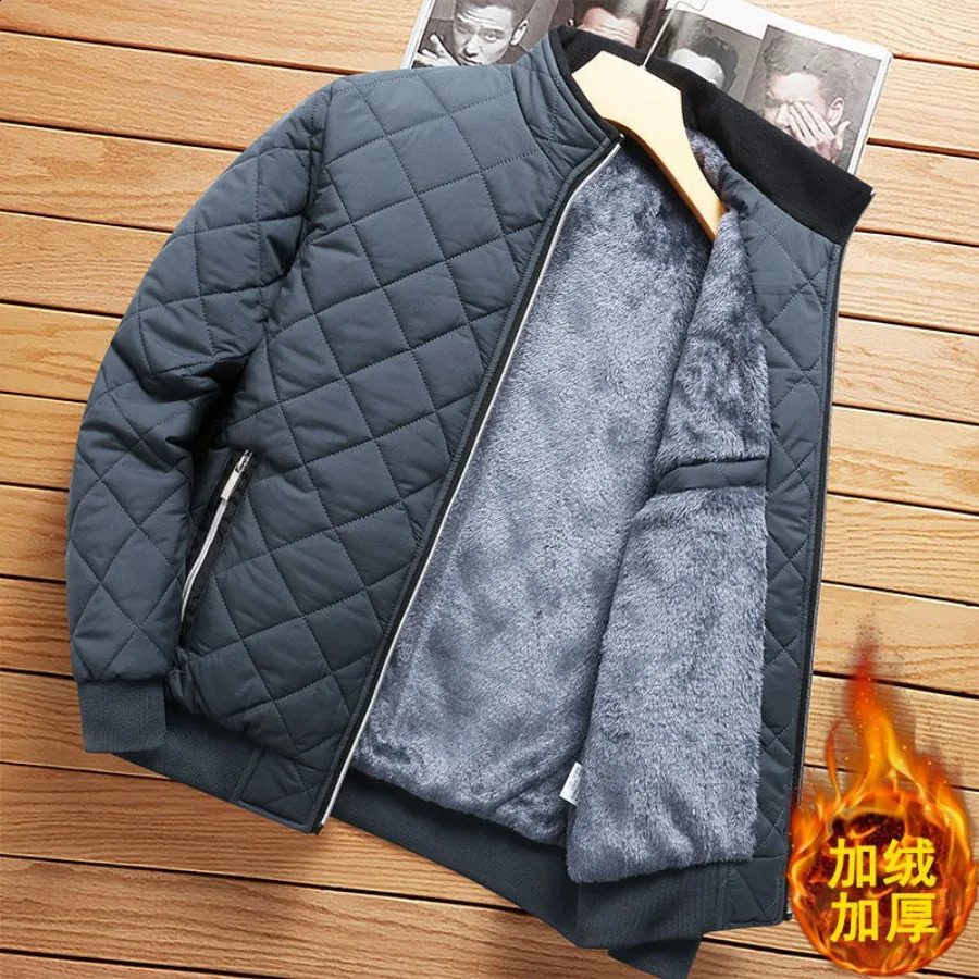 Men's Down Parkas 2023 Thick Warm Bomber Jacket Coats Autumn Winter Fleece Lined Casual for Men Slim Fit Clothing 5XL 231030