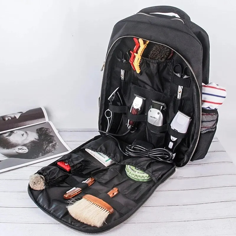 Hair Barber Supplies Backpack Portable Clippers Organizer Hairstylist Tools Large Capacity Travel Salon Storage Shoulders Bag 231030