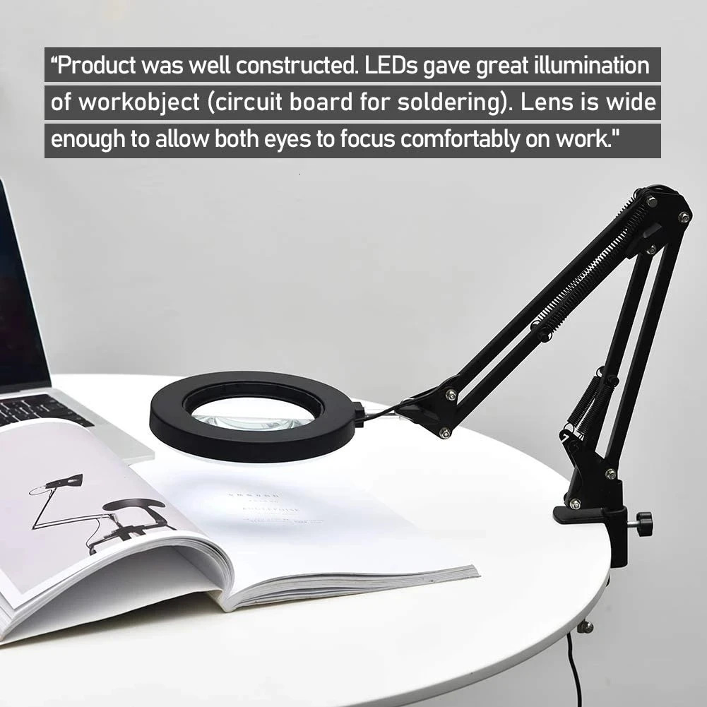 Magnifying Glasses 8X Illuminated Magnifier USB 3 Colors 64 LED Magnifying Glass for Soldering Iron RepairTable LampSkincare Beauty Tool 231030