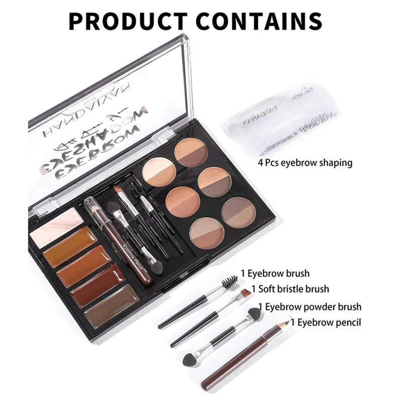 Eyebrow Enhancers HANDAIYAN Eyebrow Powder Palette Waterproof Long-Lasting Pomade Eye Brow Makeup Fit For Women 231031