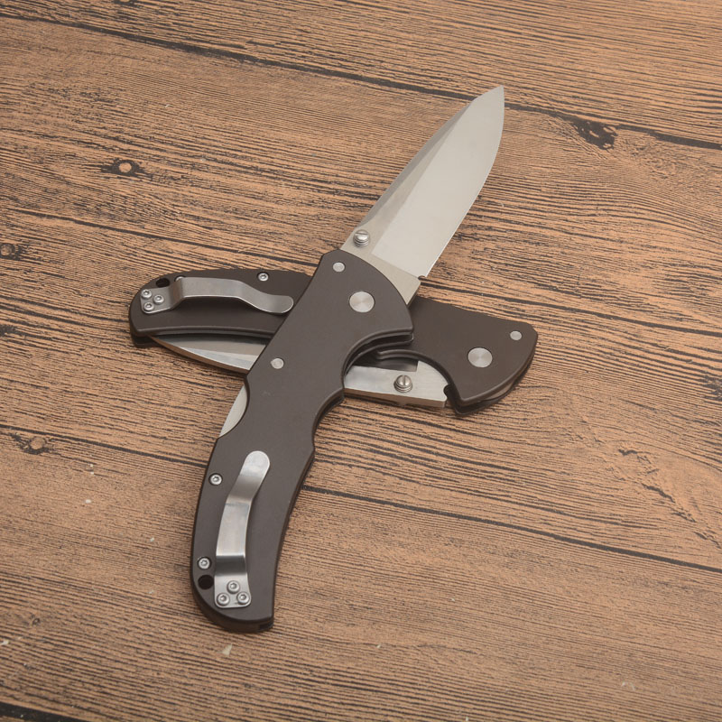 Promotion CS CODE 4 Survival Tactical Folding Knife S35VN Satin Drop Point Blade 6061-T6 Handle outdoor EDC Pocket Knives
