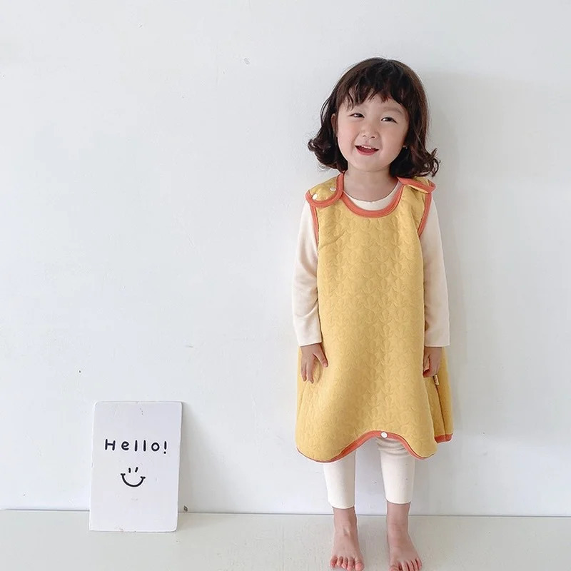 Sleeping Bags Quilted Cotton Toddler Baby Sleeping Bag Sleeveles Toddler Girls Boys Wearable Blanket born Bedding Sleeping Sack 231031