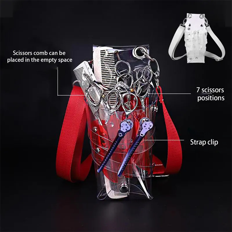 Clips Comb Case Hairdressing Barber Hair Scissor Holster Holder Tool Salon Waist Pack Belt PU Leather Bag 231030
