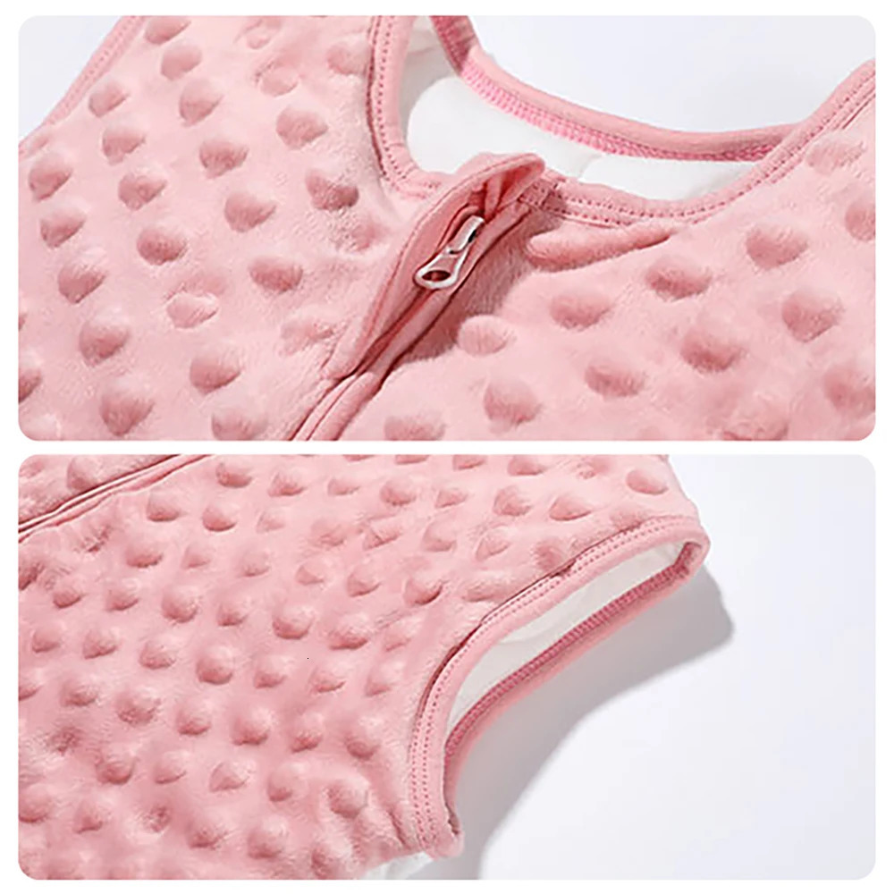 Sleeping Bags Baby Sleepsack 3-24Months Autumn Baby Sleeping Bag Blanket 1.5Tog Doudou Soft Feeling Starfish Shell Print Vest Style 231031
