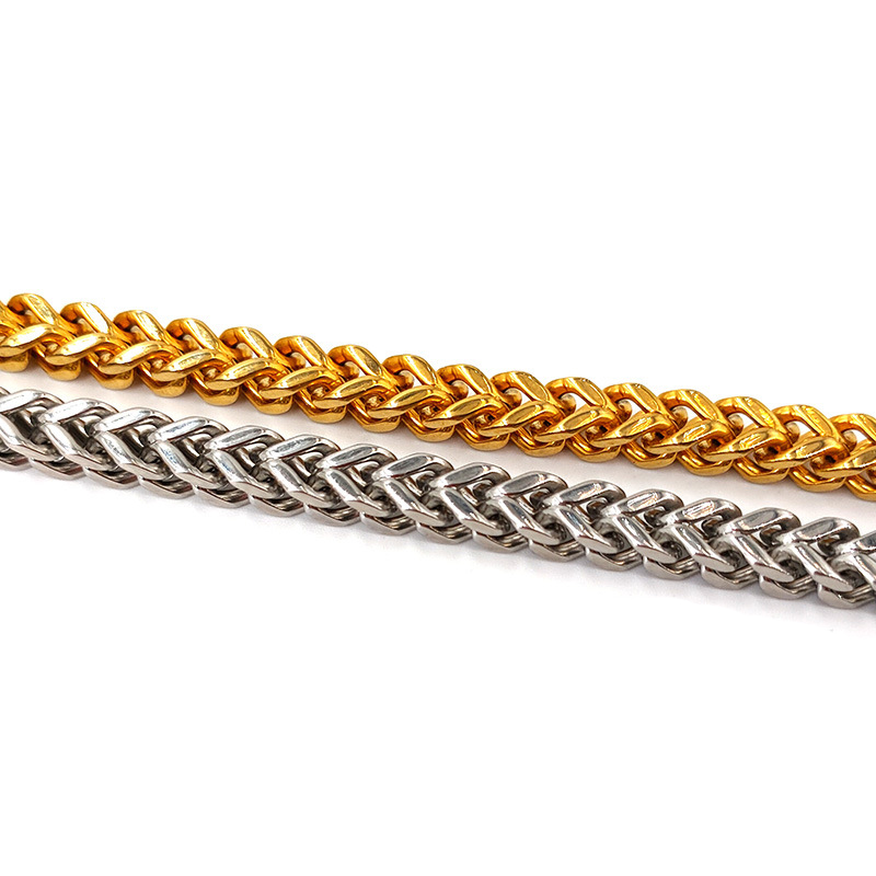 cuban link chains necklaces designer necklace for men Circular buckle wih dia sainless seel non arnish plaed gold chain 6mm wide hip hop rapper jewelr