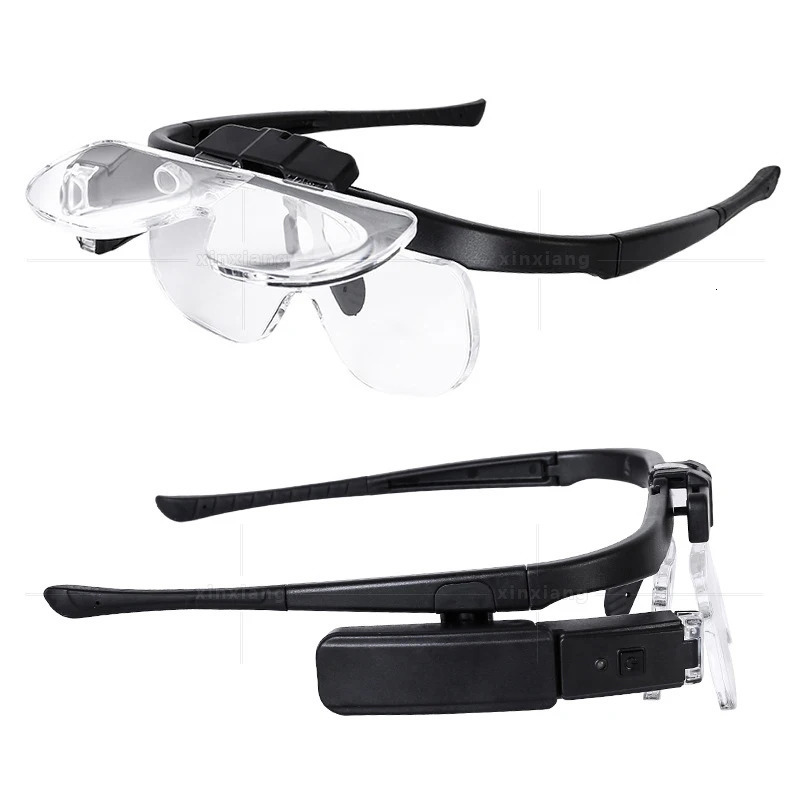 Magnifying Glasses Head-mounted Rechargeable Magnifier 1.5X 2.0X 2.5X LED Illuminated Magnifying Glass for Reading Jewelers Repair 231030