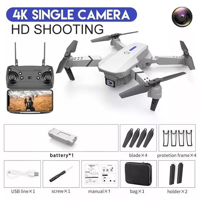 E88 Pro Mini E525 Drone 4K HD Camera WiFi Remote Control Portable Drones Quadrocopter UAV 360Â° Rolling 2.4G Foldable FPV Headless