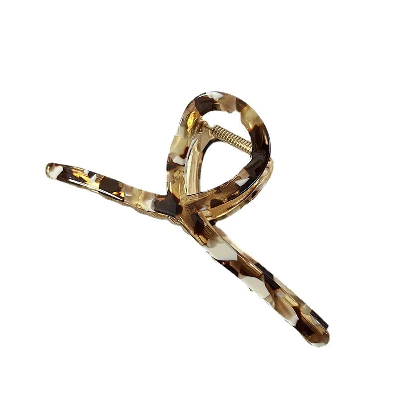Hair Clips Barrettes 13cm Woman Large Acetate Cross Hair Claw Colorful Barrettes Girl French Elegance Hair Clips Headwear Shark Clip Hair Accessories 