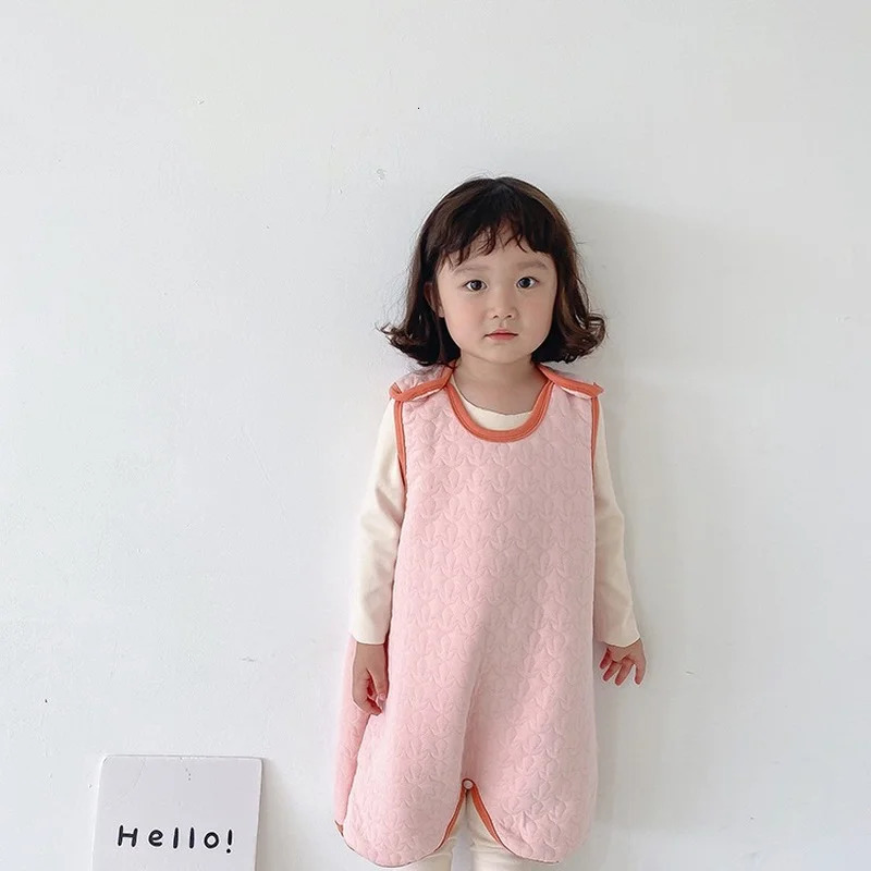 Sleeping Bags Quilted Cotton Toddler Baby Sleeping Bag Sleeveles Toddler Girls Boys Wearable Blanket born Bedding Sleeping Sack 231031