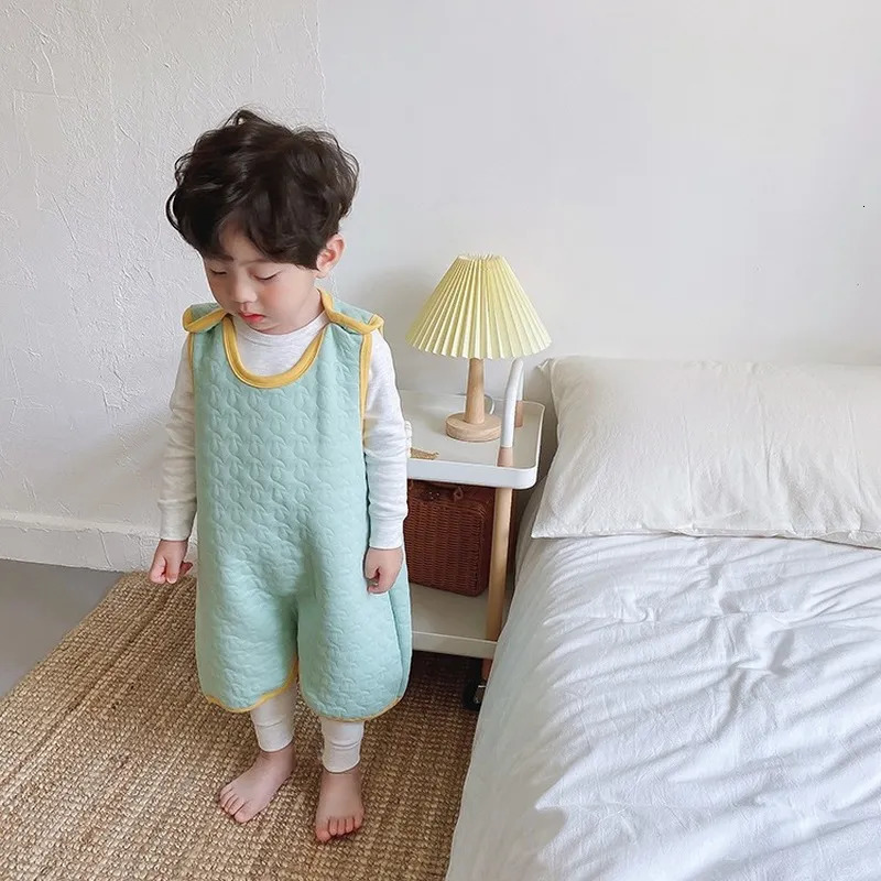 Sleeping Bags Quilted Cotton Toddler Baby Sleeping Bag Sleeveles Toddler Girls Boys Wearable Blanket born Bedding Sleeping Sack 231031