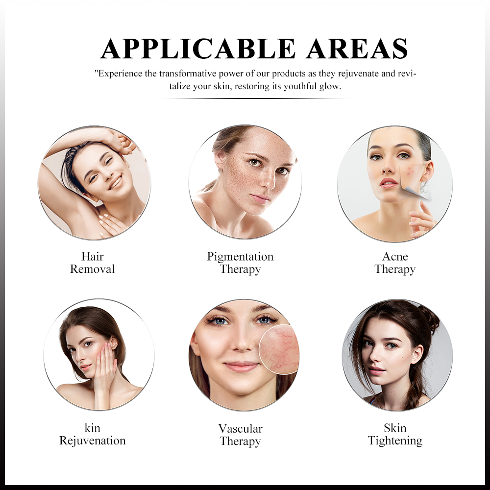 NIR Laser DPL Hair Removal Machine Skin Rejuvenation Vascular Red Blood Vessels Facial Spots Freckle Acne Removal Equipment