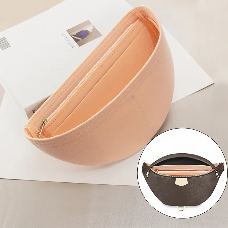 Evening Fits WAIST er Bag Felt Cloth Travel Insert Cosmetic Woman Makeup Oval Storage Organizer Bags 231031 e104