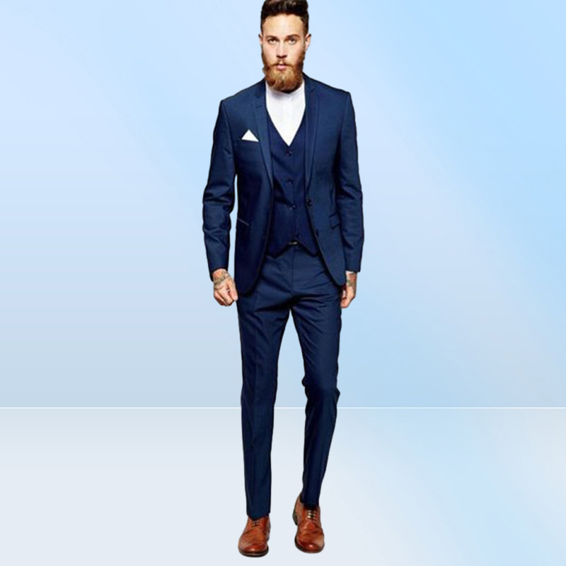 Latest Coat Pant Designs Beige Men Suit Prom Tuxedo Slim Fit 3 Piece Groom Wedding Suits For Men Custom Blazer Terno Masuclino