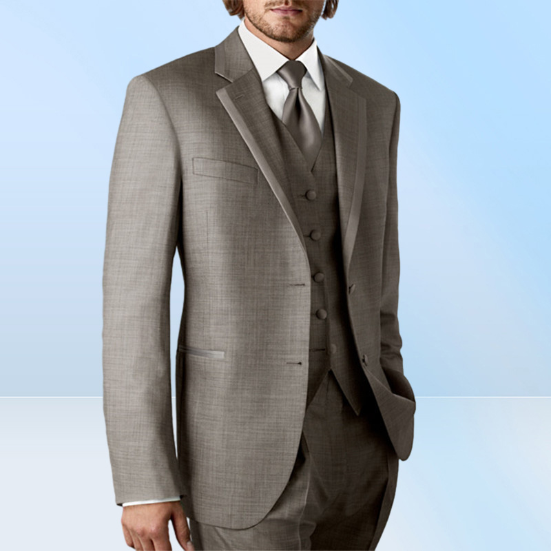 Latest Coat Pant Designs Beige Men Suit Prom Tuxedo Slim Fit 3 Piece Groom Wedding Suits For Men Custom Blazer Terno Masuclino