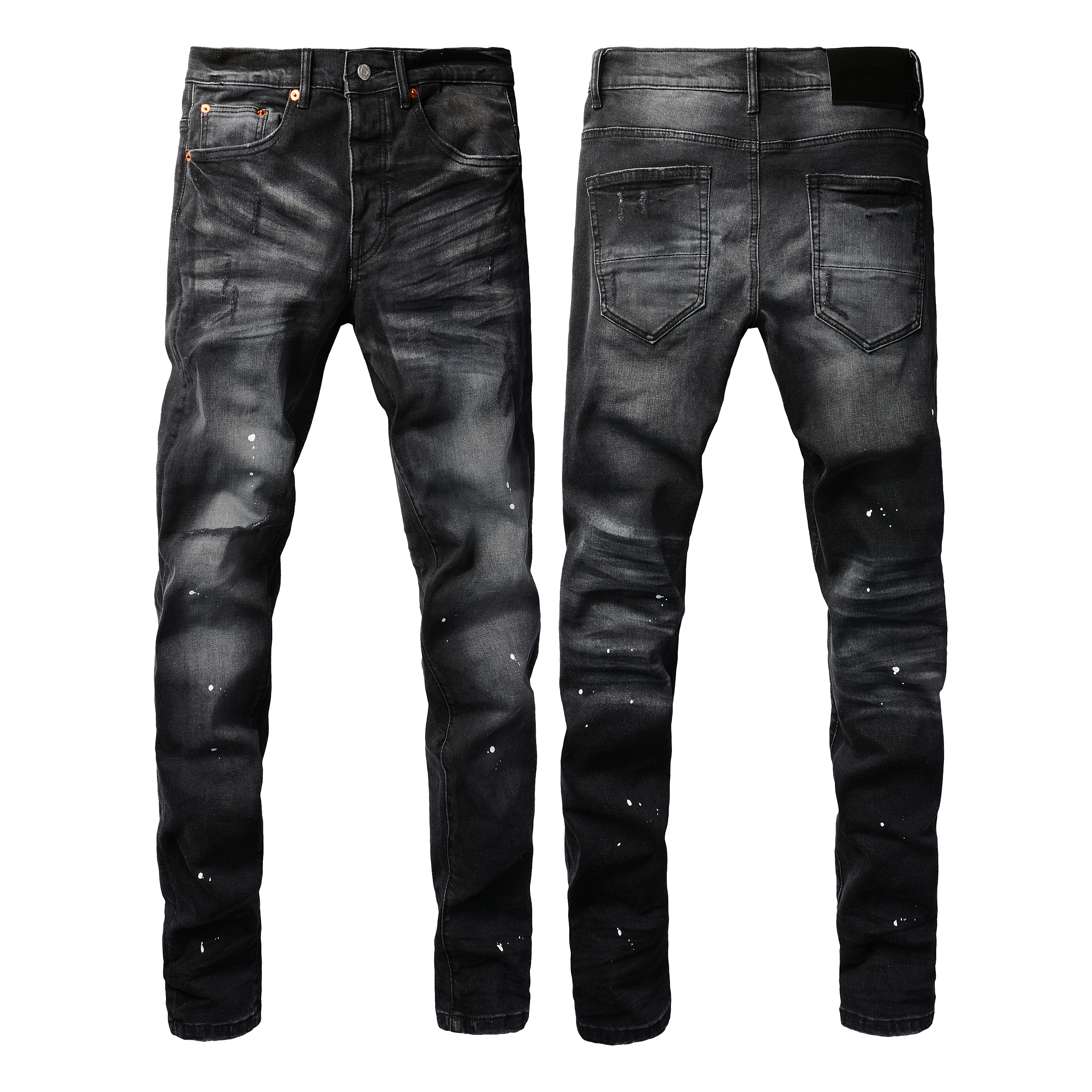 Fashion Jeans Mens Black Ripped Biker Slim Fit Bikers Denim For Men s Fashion Mans Black Pants K2