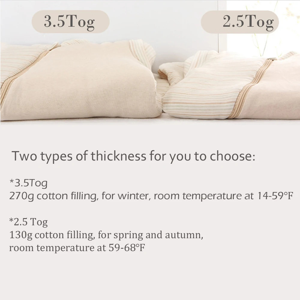 Sleeping Bags Autumn Winter Baby Sleeping Bag Sack with Detachable Long Sleeves Super Soft Cotton Warm Wearable Blanket for Infants Toddler 231031