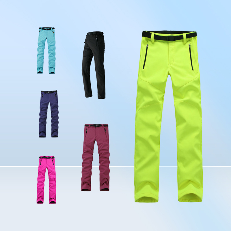 WholeWomen Thick Warm Fleece Softshell Pants Fishing Camping Hiking Skiing Trousers Waterproof Windproof New Pantolon RW