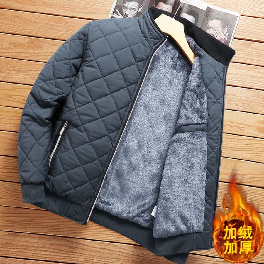 Men's Down Parkas 2023 Thick Warm Bomber Jacket Coats Autumn Winter Fleece Lined Casual for Men Slim Fit Clothing 5XL 231030