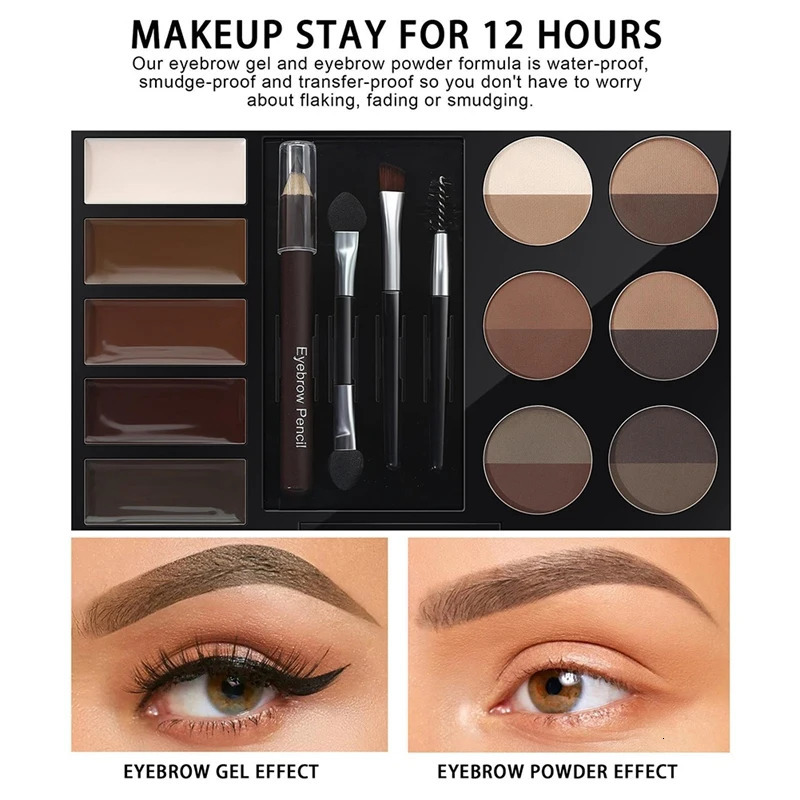 Eyebrow Enhancers HANDAIYAN Eyebrow Powder Palette Waterproof Long-Lasting Pomade Eye Brow Makeup Fit For Women 231031