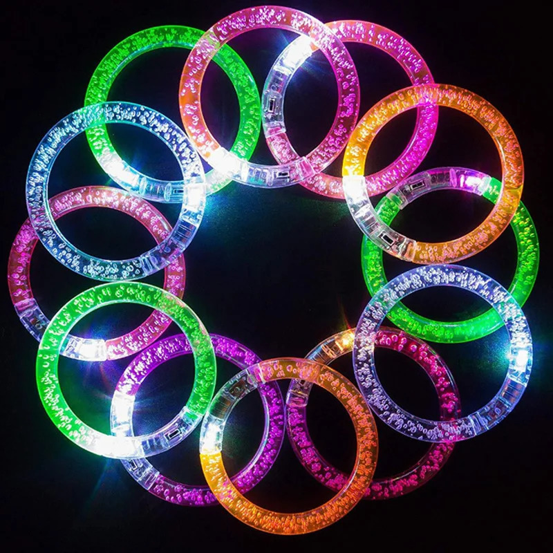 Jelly Glow Party Led Blinking Bracelet Operated Lights For Bar Dance Party Kid's Gifts Toys Festival Accessories Glow In The Dark 231030