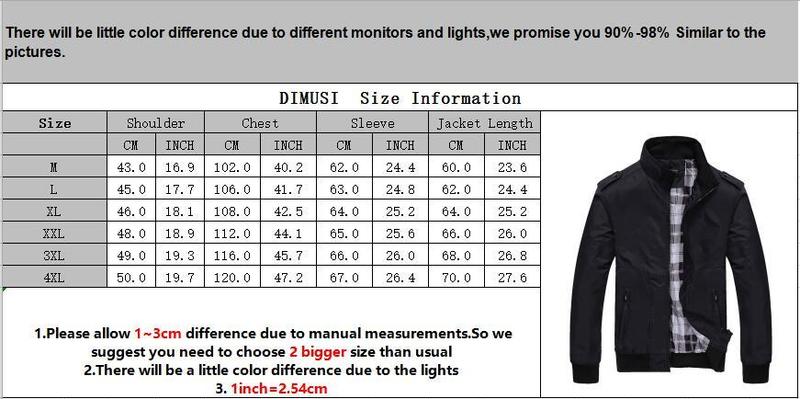 Mens Jackets DIMUSI Spring Autumn Casual Coats Solid Color Sportswear Stand Collar Slim Male Bomber 4XL 220901