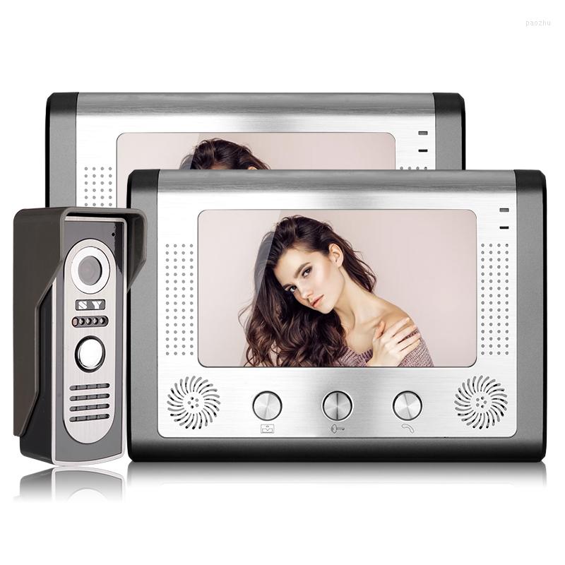 Video Door Phones Visual Intercom Doorbell 7'' TFT Color LCD Wired Phone System Indoor Monitor Outdoor IR Camera Support Unlock 1 TO
Video Door Phones Visual Intercom Doorbell 7'' TFT Color LCD Wired Phone System Indoor Monitor Outdoor IR Camera Support Unlock 1 TO