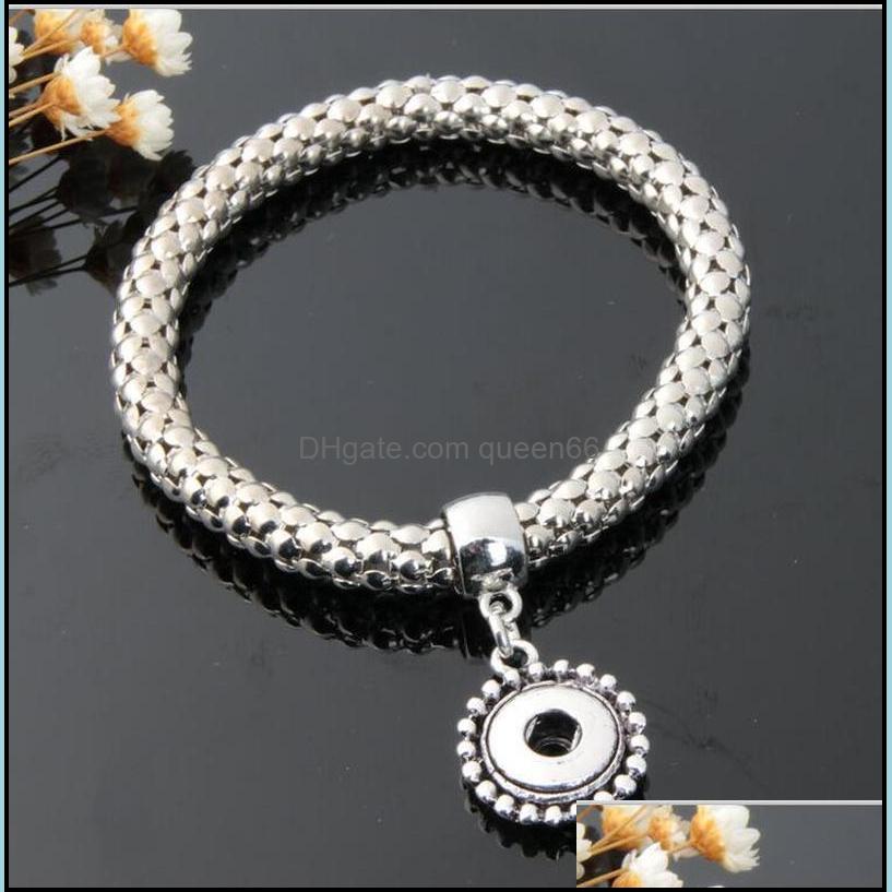 Charm Bracelets Noosa 12Mm Snap Bracelet Jewelry Elastic Ginger Buttons Chunk Charm Bangle Fit Diy Snaps Drop Delivery 2021 Bracelets Dhrg9