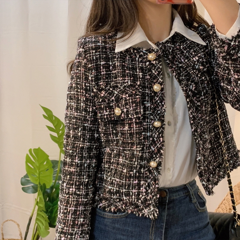 Womens Jackets Oneck longsleeved loose wool coat singlebreasted coat 220901