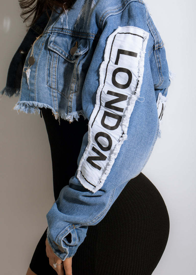 Womens Jackets Casaul Jeans Color Print Letter Jacket Coat Full Sleeve Streetwear Clothes For Outfit 220901
