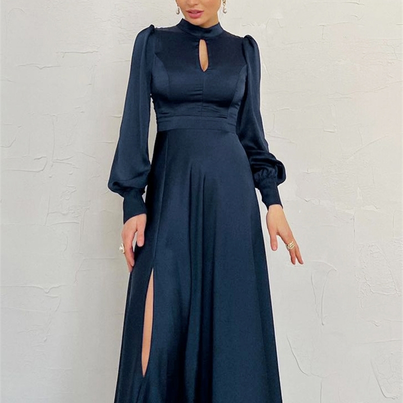 Casual Dresses Mnealways18 Elegant Evening Navy Hollow Out Woman Satin Midi Party Autumn Lantern Sleeves Sliky Keyhole 220901
Casual Dresses Mnealways18 Elegant Evening Navy Hollow Out Woman Satin Midi Party Autumn Lantern Sleeves Sliky Keyhole 220901