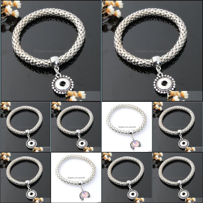 Charm Bracelets Noosa 12Mm Snap Bracelet Jewelry Elastic Ginger Buttons Chunk Charm Bangle Fit Diy Snaps Drop Delivery 2021 Bracelets Dhrg9