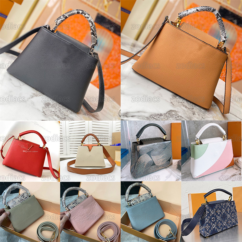 women Capucines BB bag Designer leather tote Mini Purse MM black red yellow green bags luxurys flap crossbody top handle Ayers snakeskin shoulder bag, Customize
