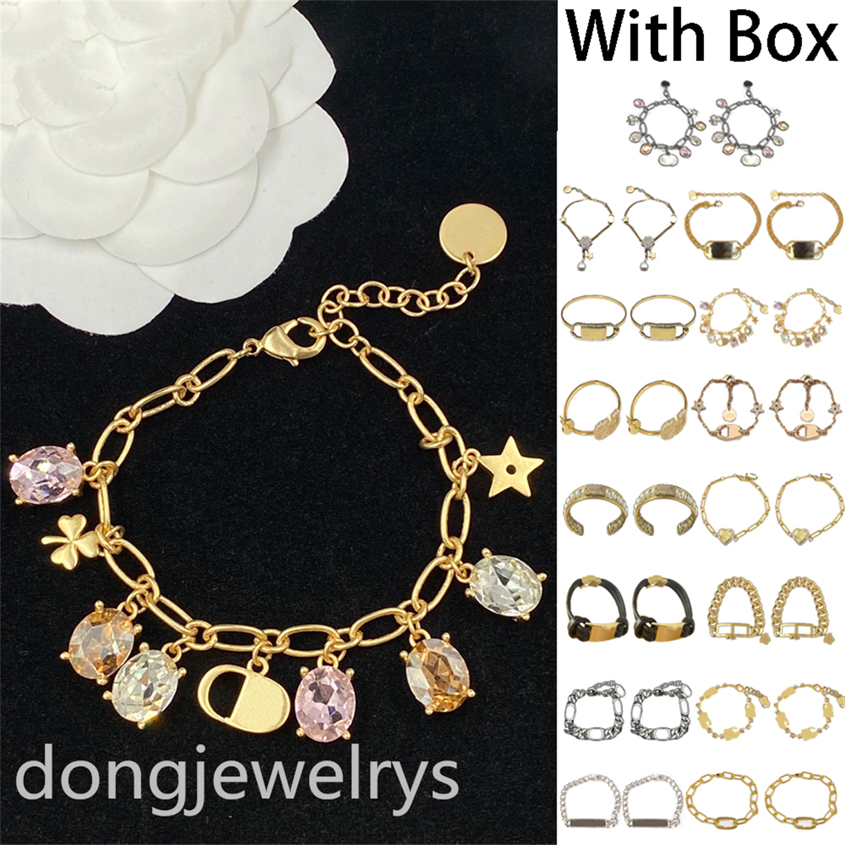 Women Crystal Bracelets Classic Bangle Designer High Quality Couple Love Bracelet Titanium Steel Pentagram Jewelry Gift Dongjewelrys
Women Crystal Bracelets Classic Bangle Designer High Quality Couple Love Bracelet Titanium Steel Pentagram Jewelry Gift Dongjewelrys