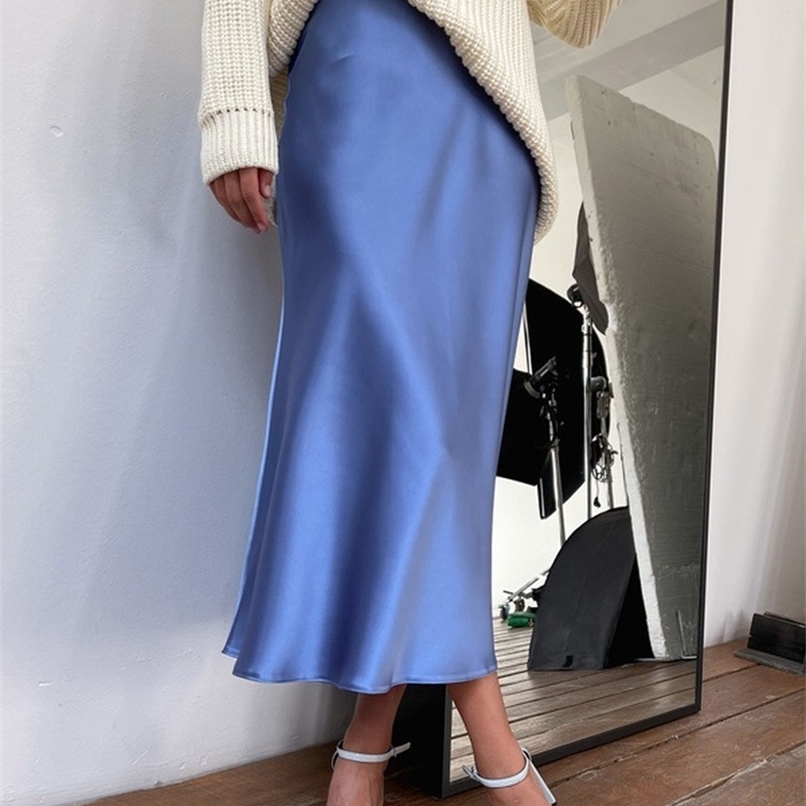 Skirts Tataria Silk Satin for Women High Waisted ALine Elegant Summer Pink Midi Korean Style 220901, Olive green
Skirts Tataria Silk Satin for Women High Waisted ALine Elegant Summer Pink Midi Korean Style 220901, Olive green