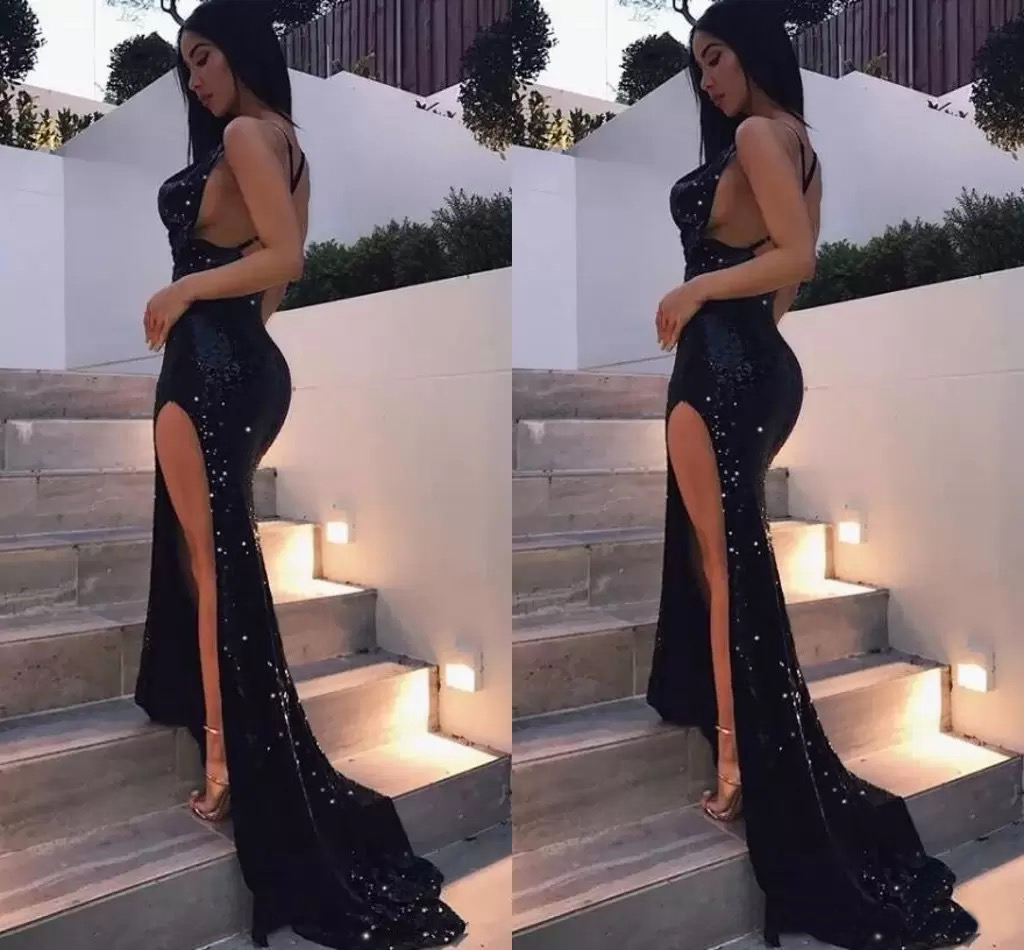 Sexy Black Sequin Mermaid Prom Dresses Custom Made Side Split Evening Celebrity Gowns Crystal vestidos festa Red Carpet Party Dress, Lavender
Sexy Black Sequin Mermaid Prom Dresses Custom Made Side Split Evening Celebrity Gowns Crystal vestidos festa Red Carpet Party Dress, Lavender